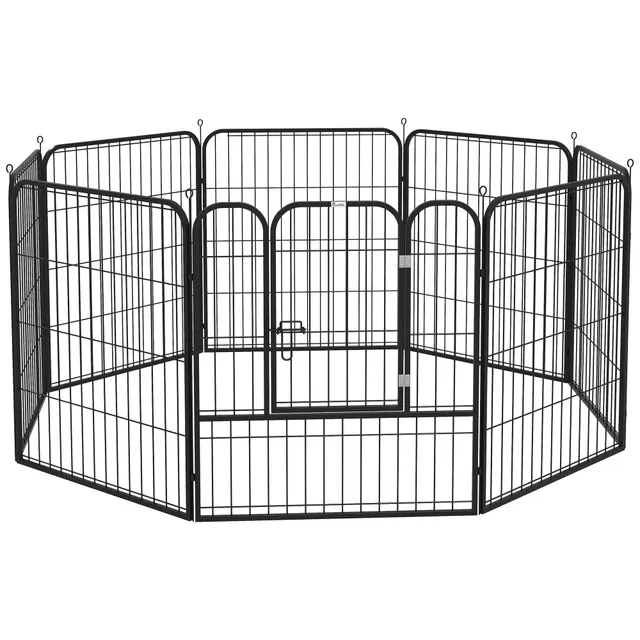 pawhut-parc-pour-chiens-8-panneaux-80-cm-enclos-modulable-int-rieur-ext-rieur image 1