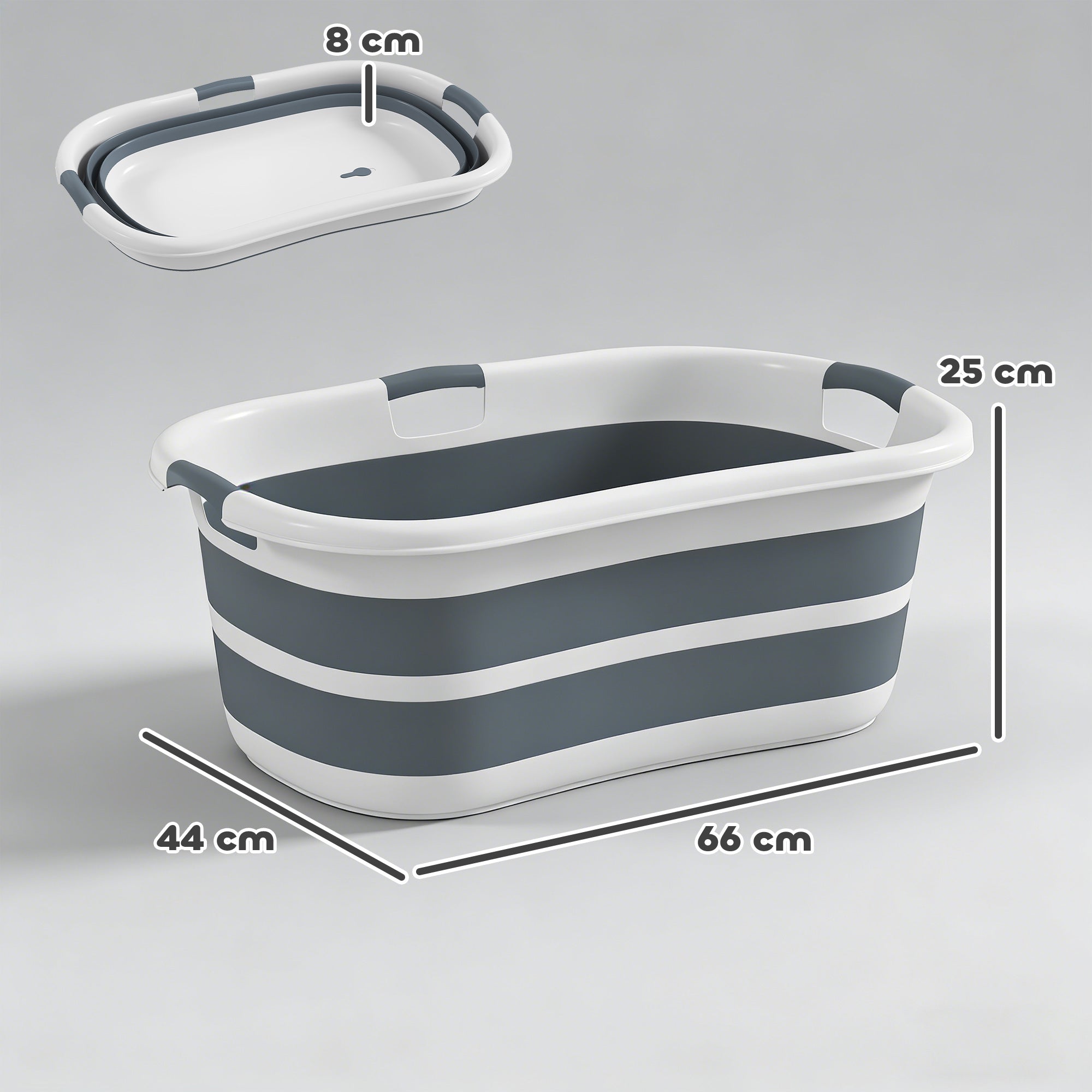 pawhut-baignoire-chien-et-chat-pliable-27l-avec-vidange-gris image 5