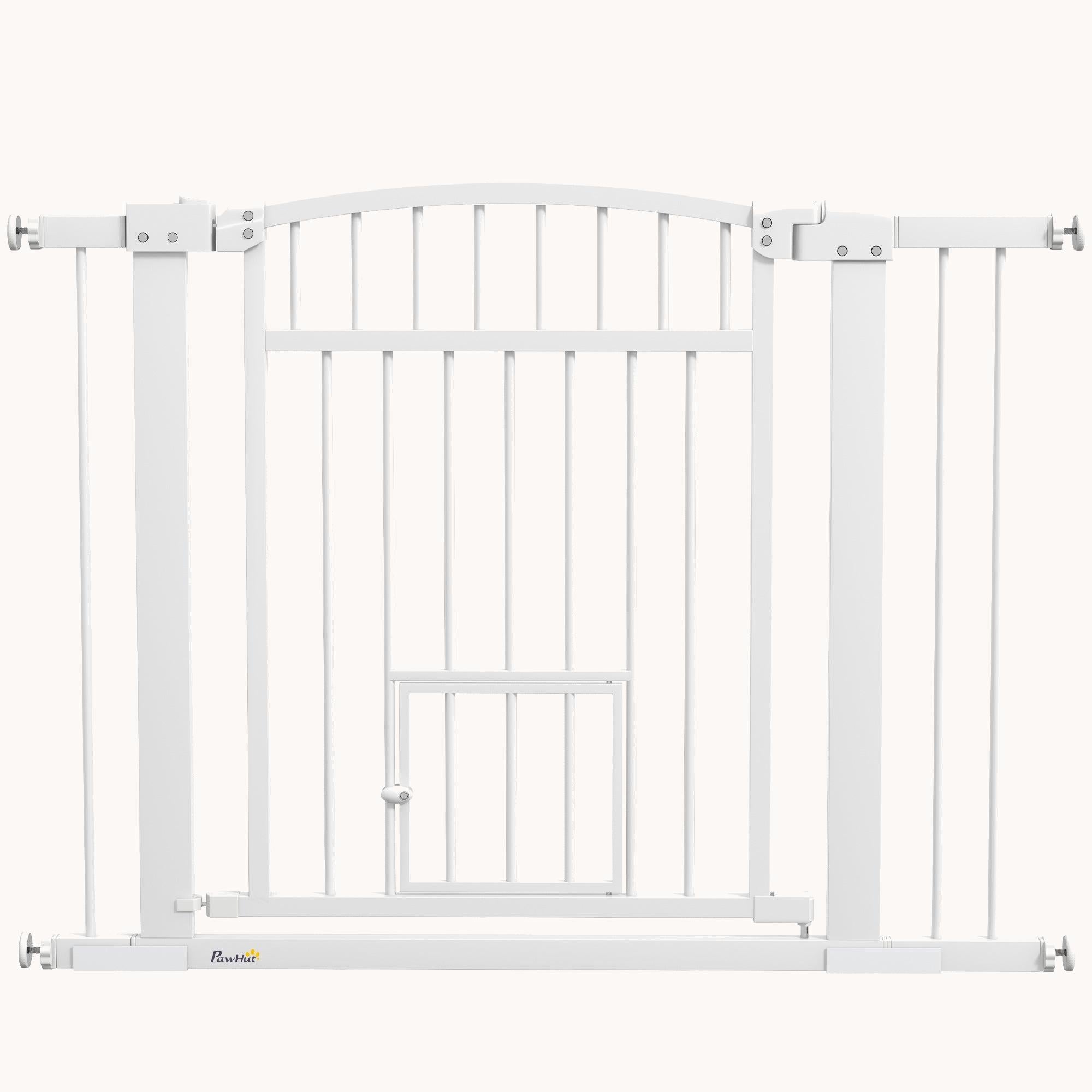 pawhut-barri-re-pour-animaux-extra-large-avec-chati-re-30-passage-pour-escaliers image 1