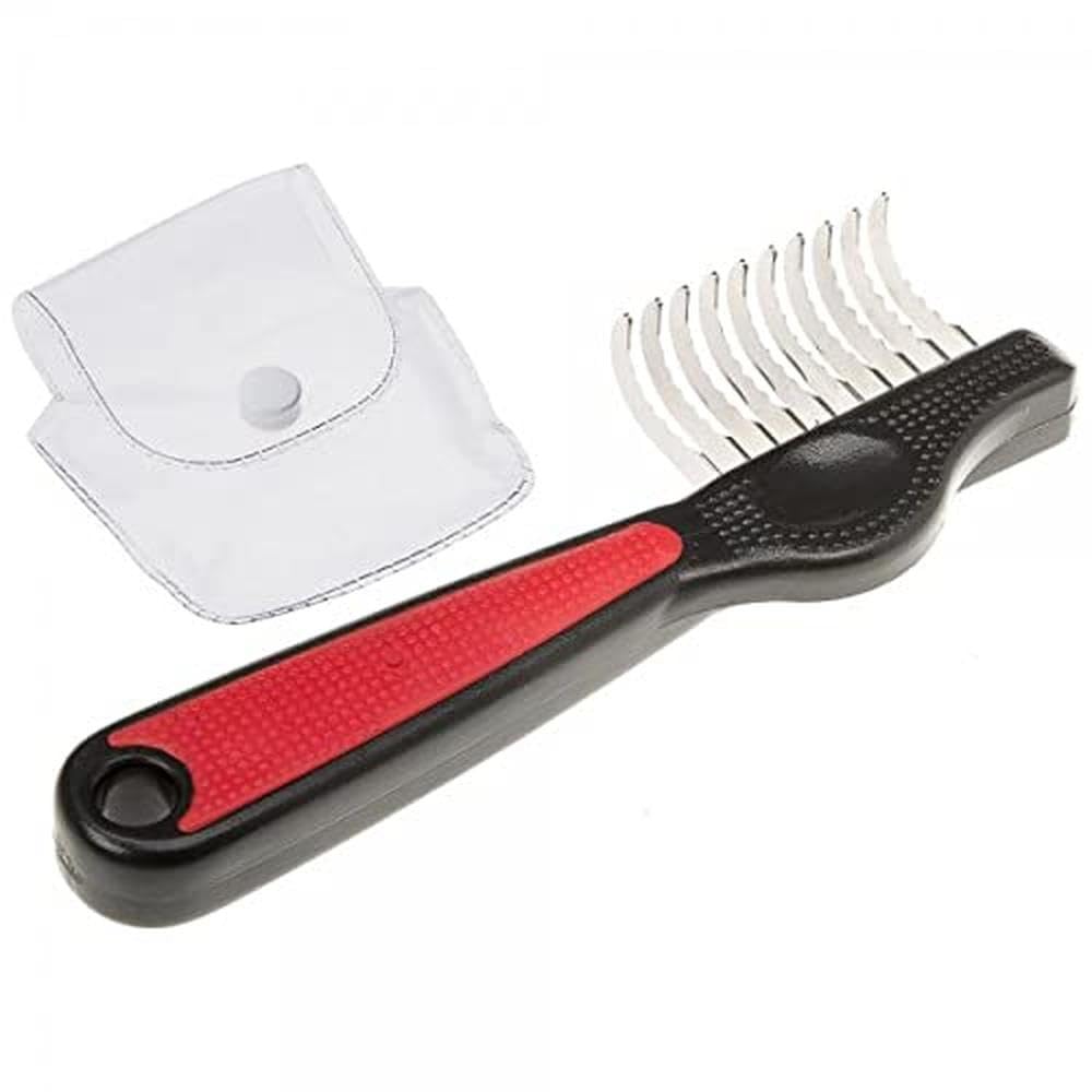 ferplast-gro-5968-peigne-coupe-n-uds-chien-poils-mi-longs-lames-acier-tui image 2
