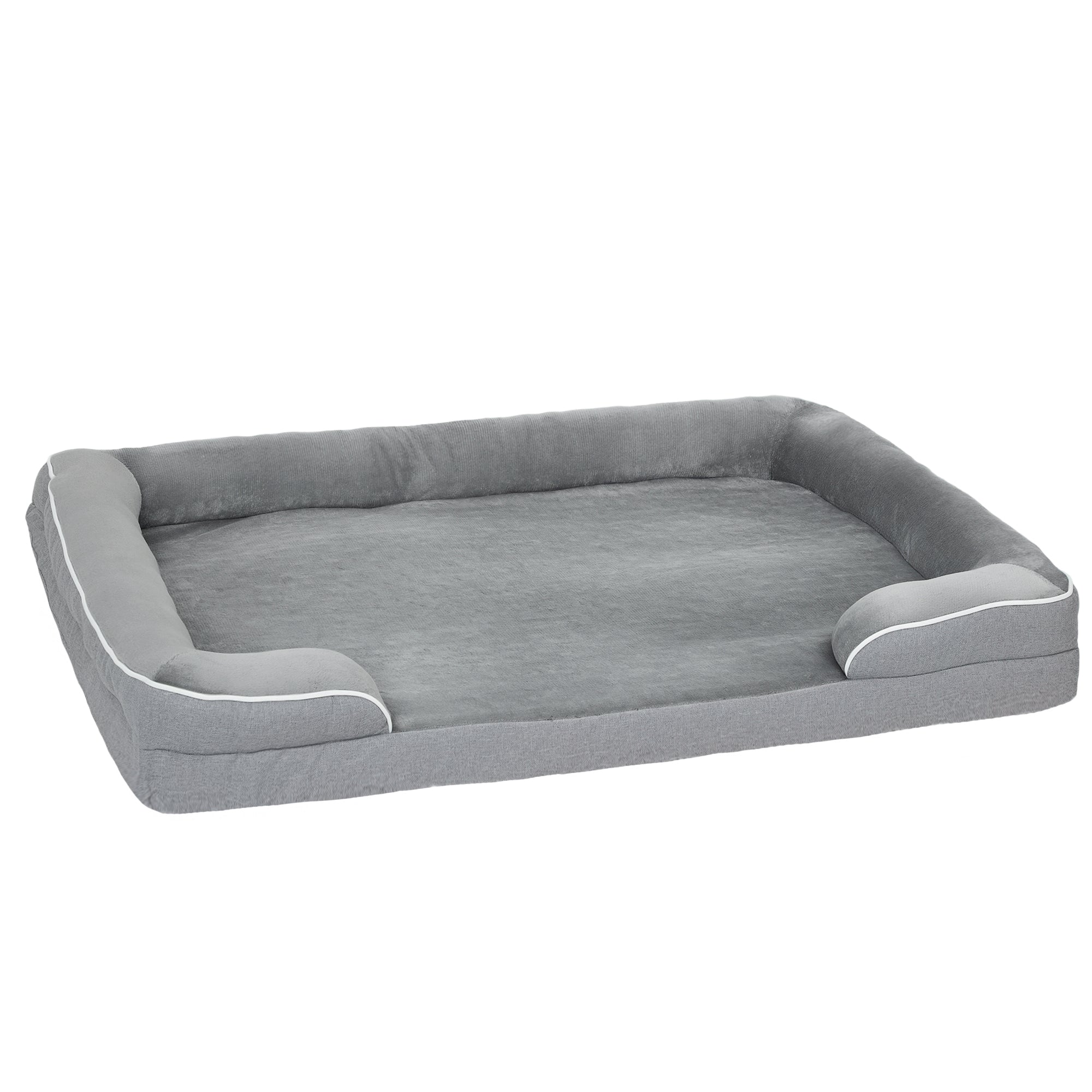 pawhut-panier-orthop-dique-canap-gel-m-moire-pour-chien-gris image 2