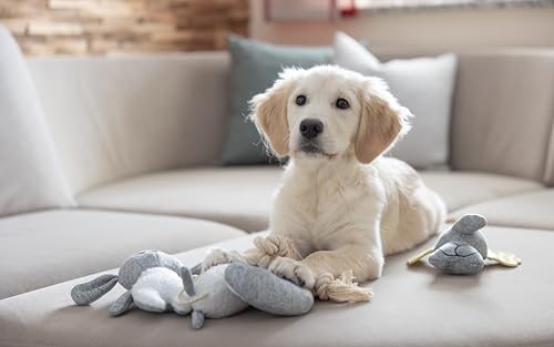 kerbl-peluche-lapin-blanc-gris-jouet-doudou-pour-chiot image 5
