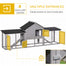 pawhut-clapier-lapin-ext-rieur-83-pouces-double-enclos-et-toit-tanche-gris image 5