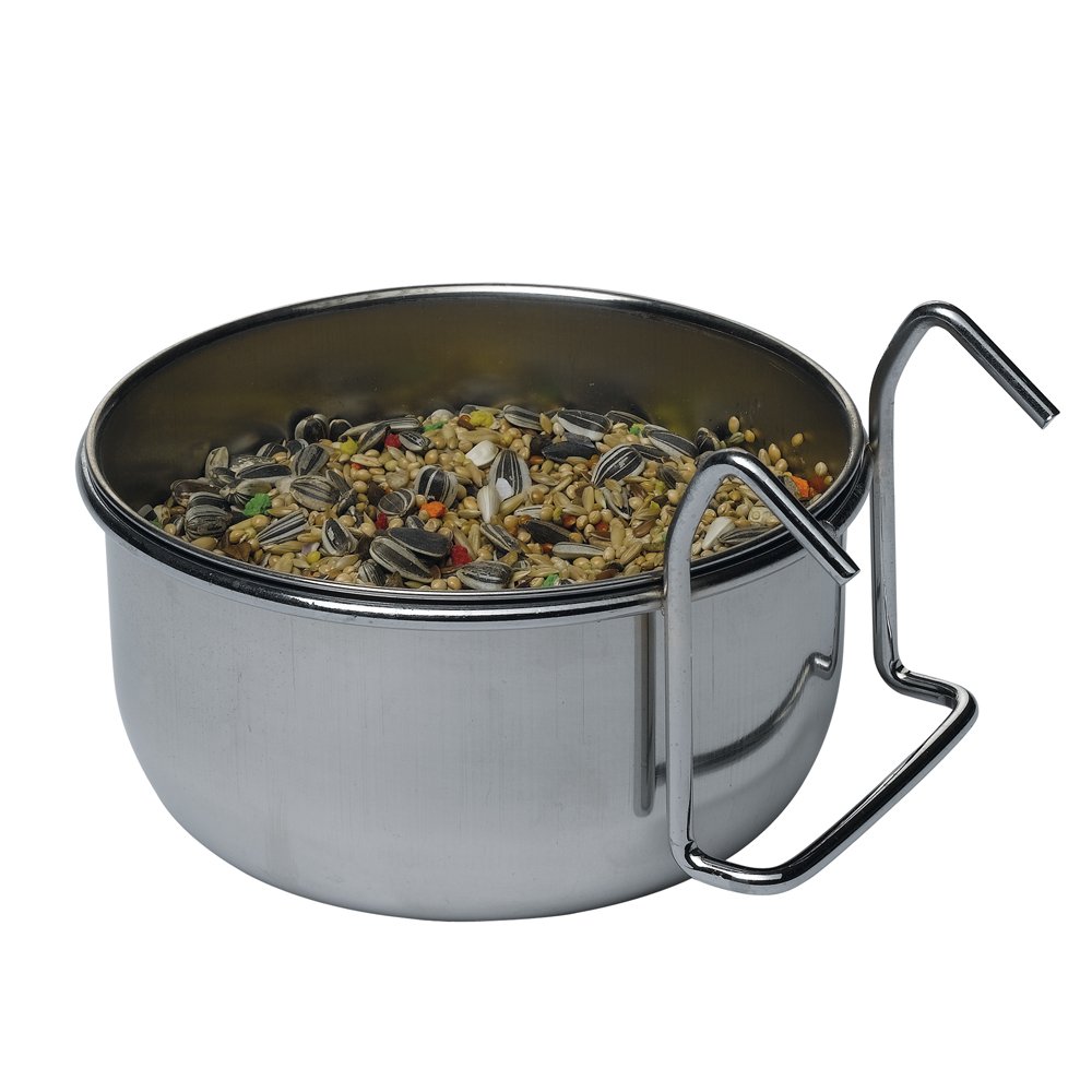 ferplast-sirio-l304-mangeoire-en-acier-inox-pour-perroquets image 1