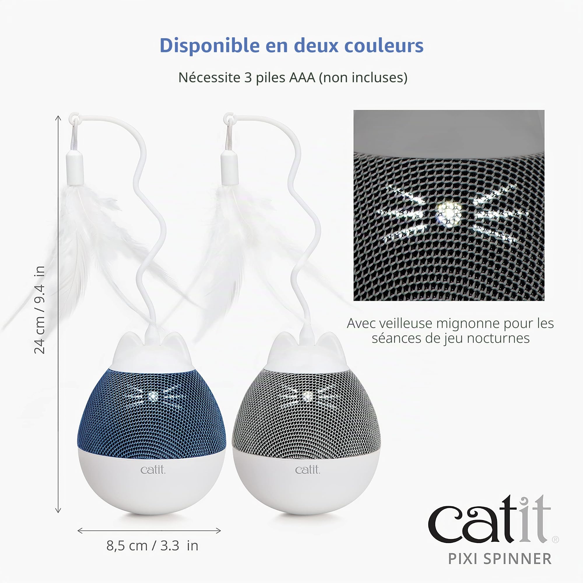 catit-pixi-spinner-jouet-lectronique-distributeur-friandises-pour-chat-blanc-ble image 5