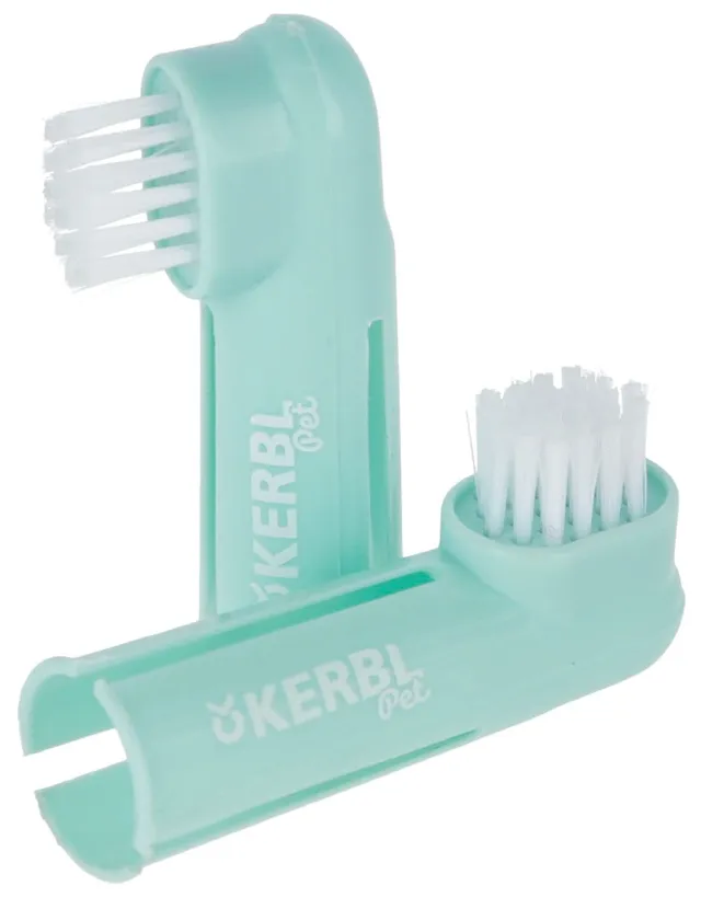 kerbl-pet-brosses-dents-doigt-turquoise-6-cm-lot-de-2 image 1
