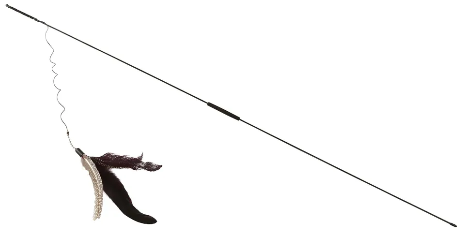 kerbl-canne-p-che-pour-chat-xxl-95-cm-3-leurres-plumes image 1