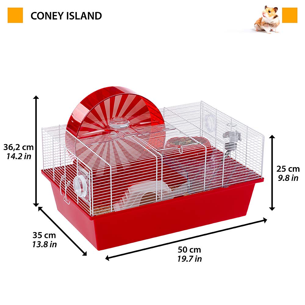ferplast-coney-island-grande-cage-hamster-et-souris-avec-grande-roue-et-accessoi image 2