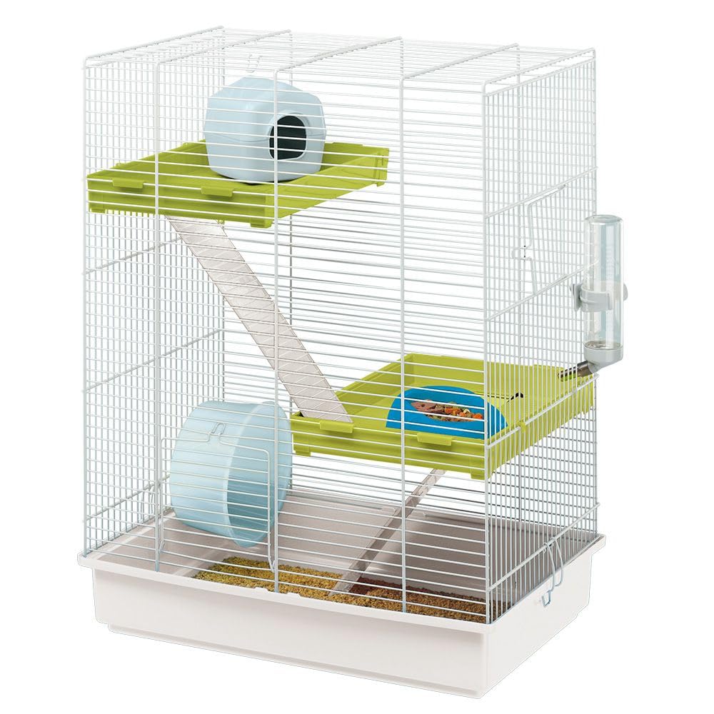 ferplast-tris-cage-pour-hamster-46x29x58-cm-avec-tubes-tages-roue-et-maisonnette image 1