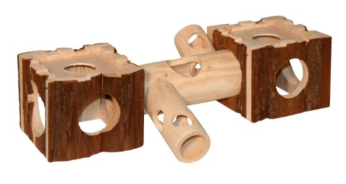 kerbl-ch-teau-pour-hamster-nature-en-bois-naturel-40x12x10-cm-avec-tunnel image 2