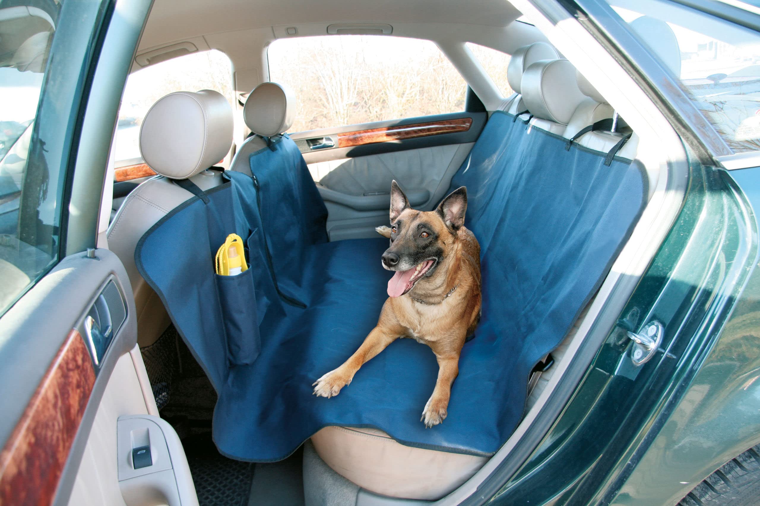 kerbl-couverture-multifonction-chien-avec-gourde-de-voyage-140x150-cm-bleu image 3