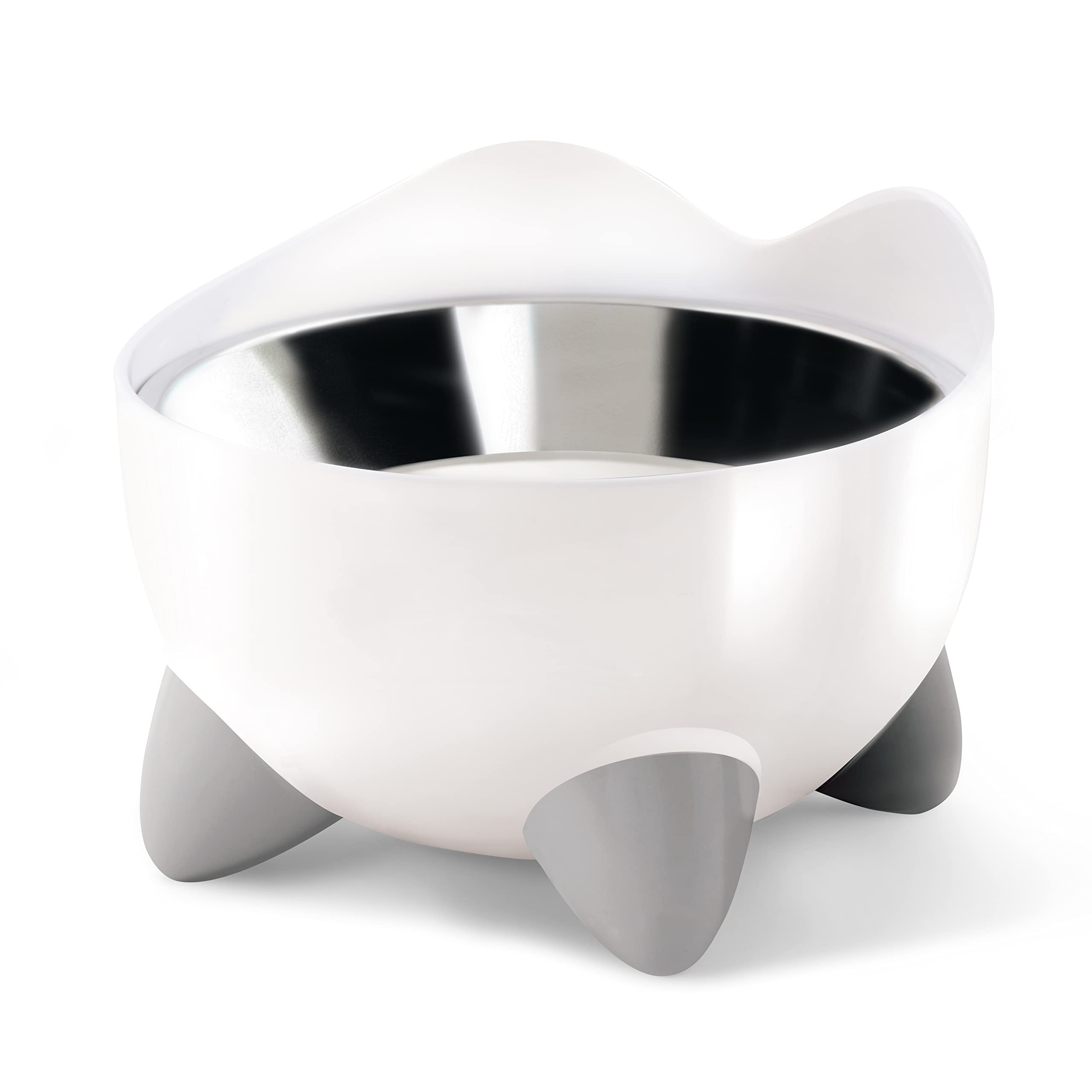 catit-pixi-gamelle-ergonomique-sur-lev-e-pour-chat-blanc-200-ml image 1
