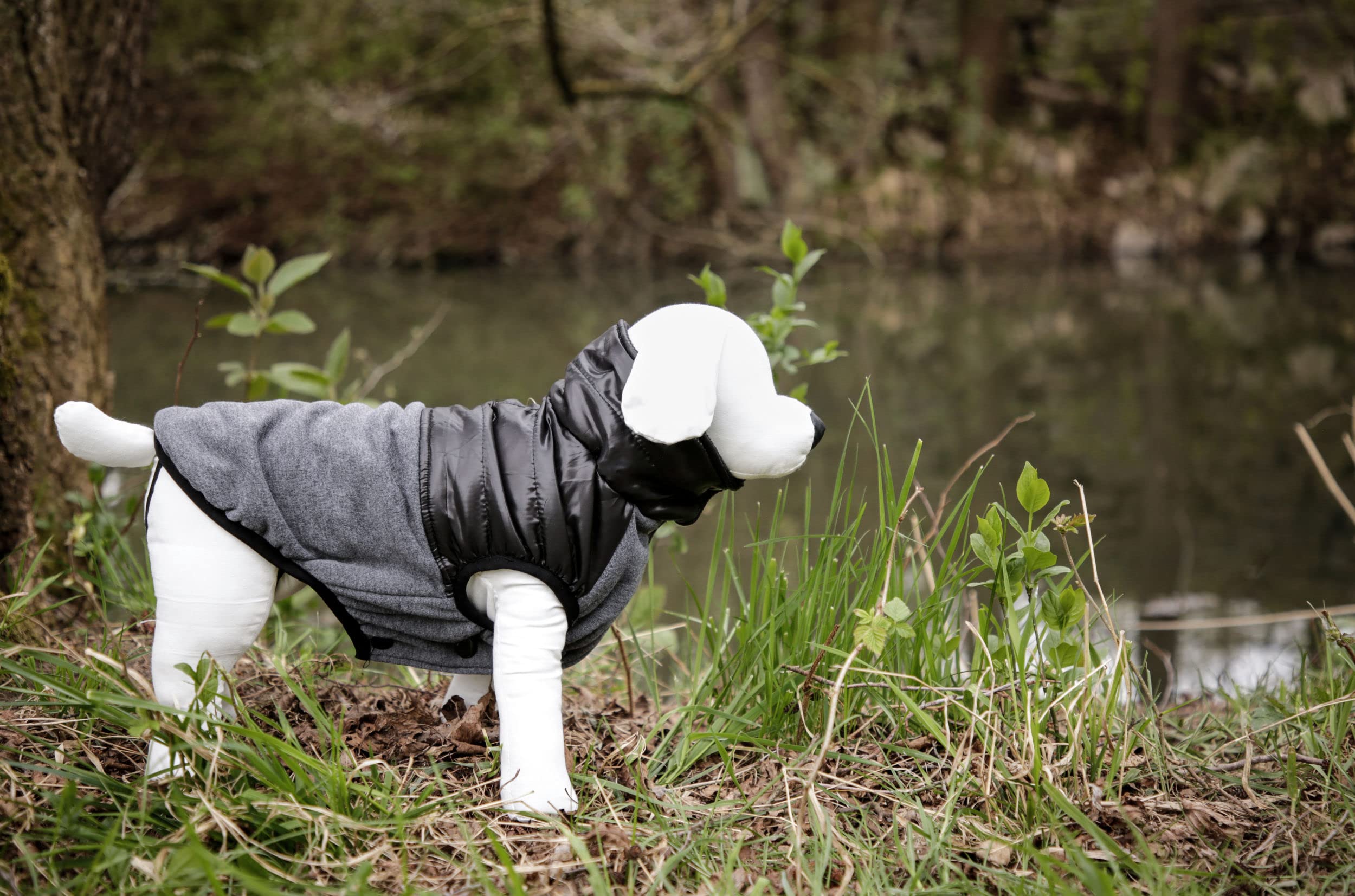 kerbl-quebec-manteau-pour-chien-gris-noir-taille-l-45-cm image 2