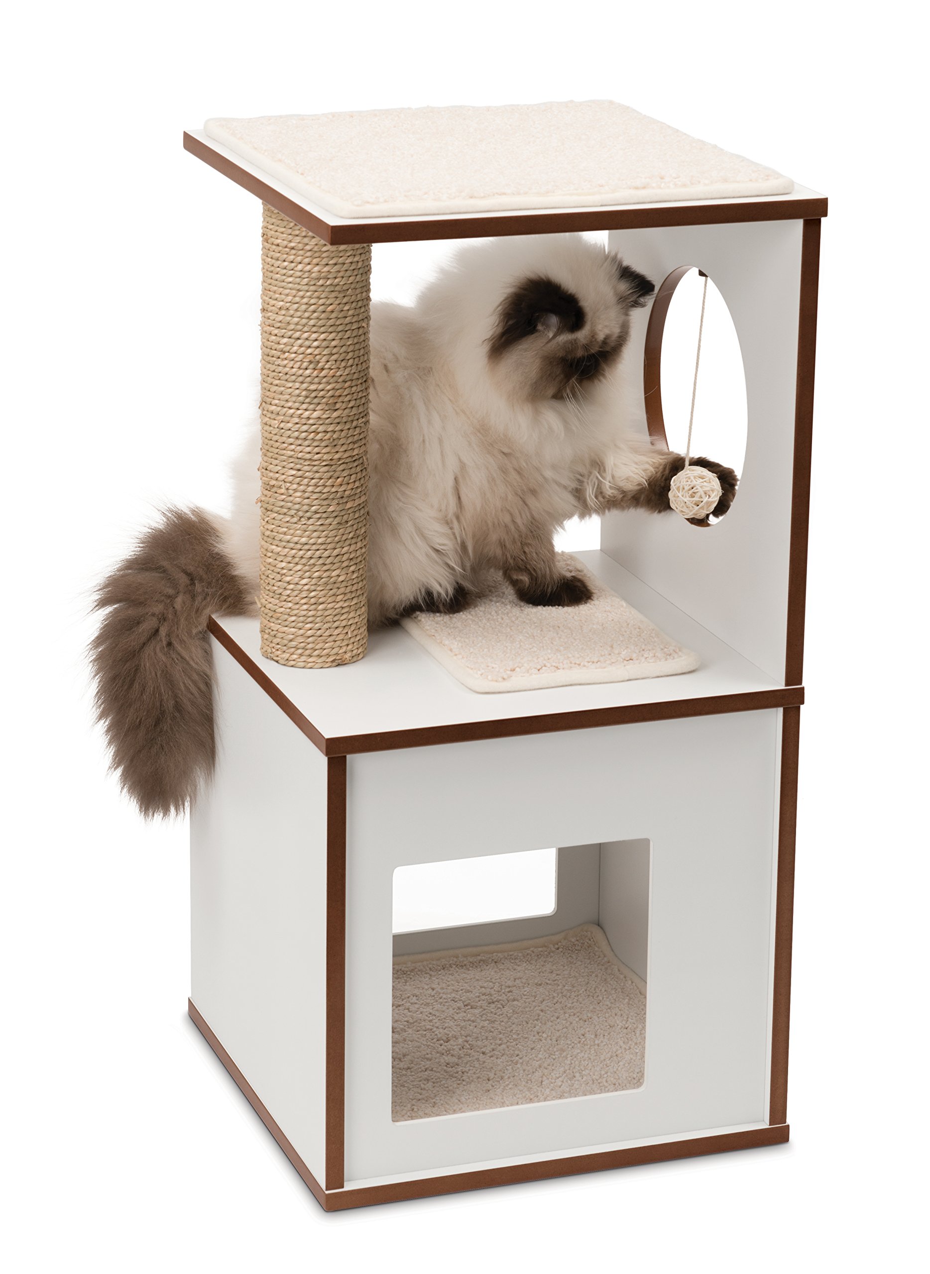 catit-vesper-s-arbre-chat-tabouret-blanc-avec-cube-et-griffoir image 4