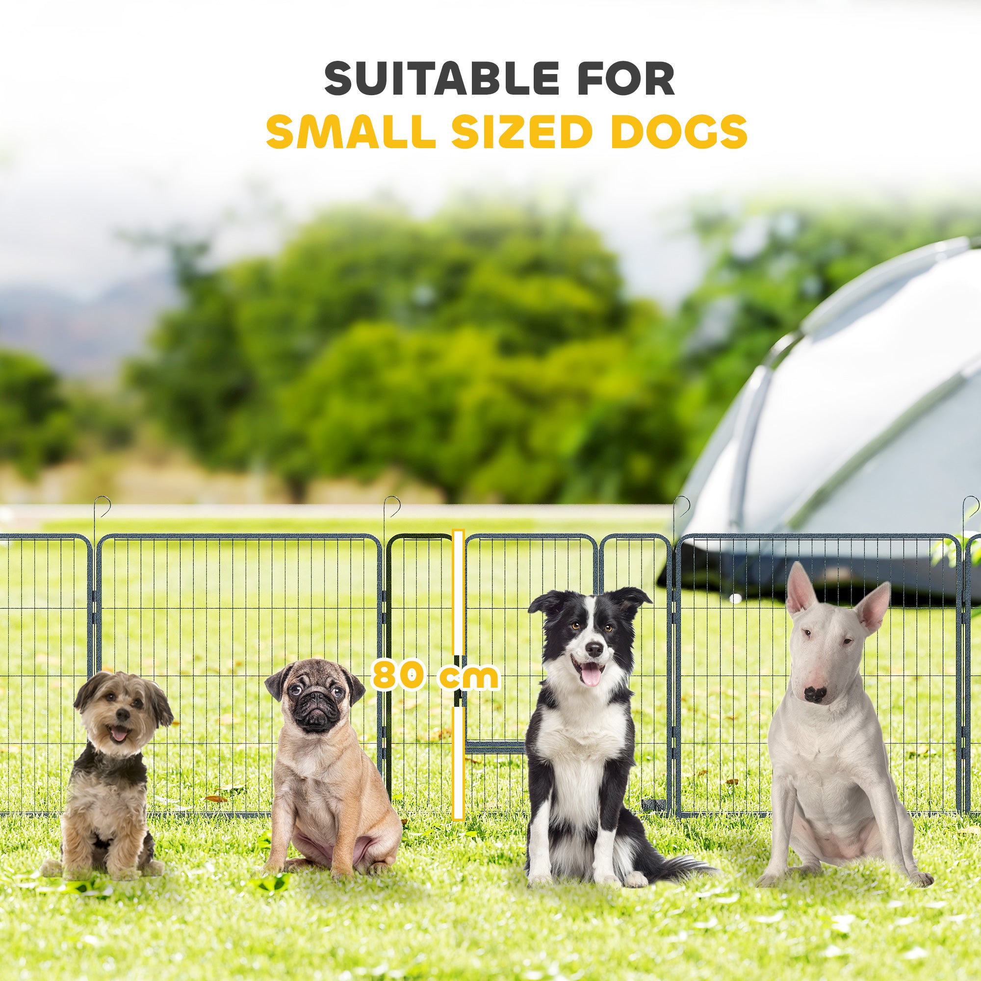 pawhut-parc-pour-chien-16-panneaux-modulable-80-cm-de-haut image 8
