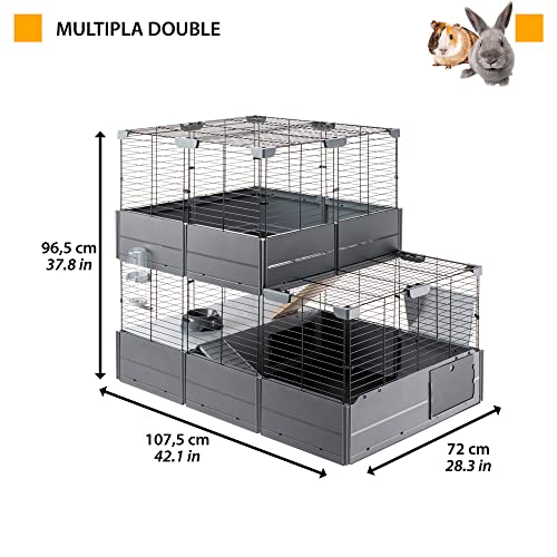 ferplast-multipla-double-cage-modulable-2-niveaux-lapins-et-cochons-d-inde-107-5 image 8