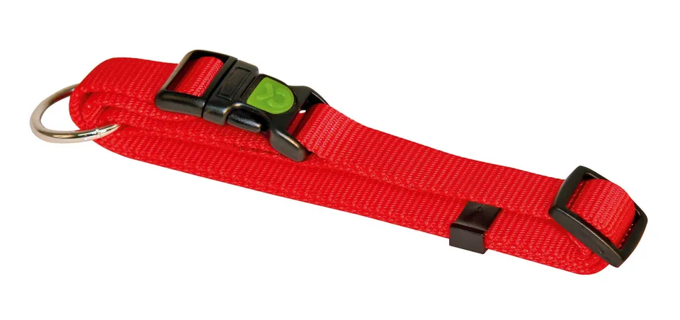 kerbl-collier-miami-pour-chiens-rouge-nylon-20-mm-r-glable-40-55-cm image 1