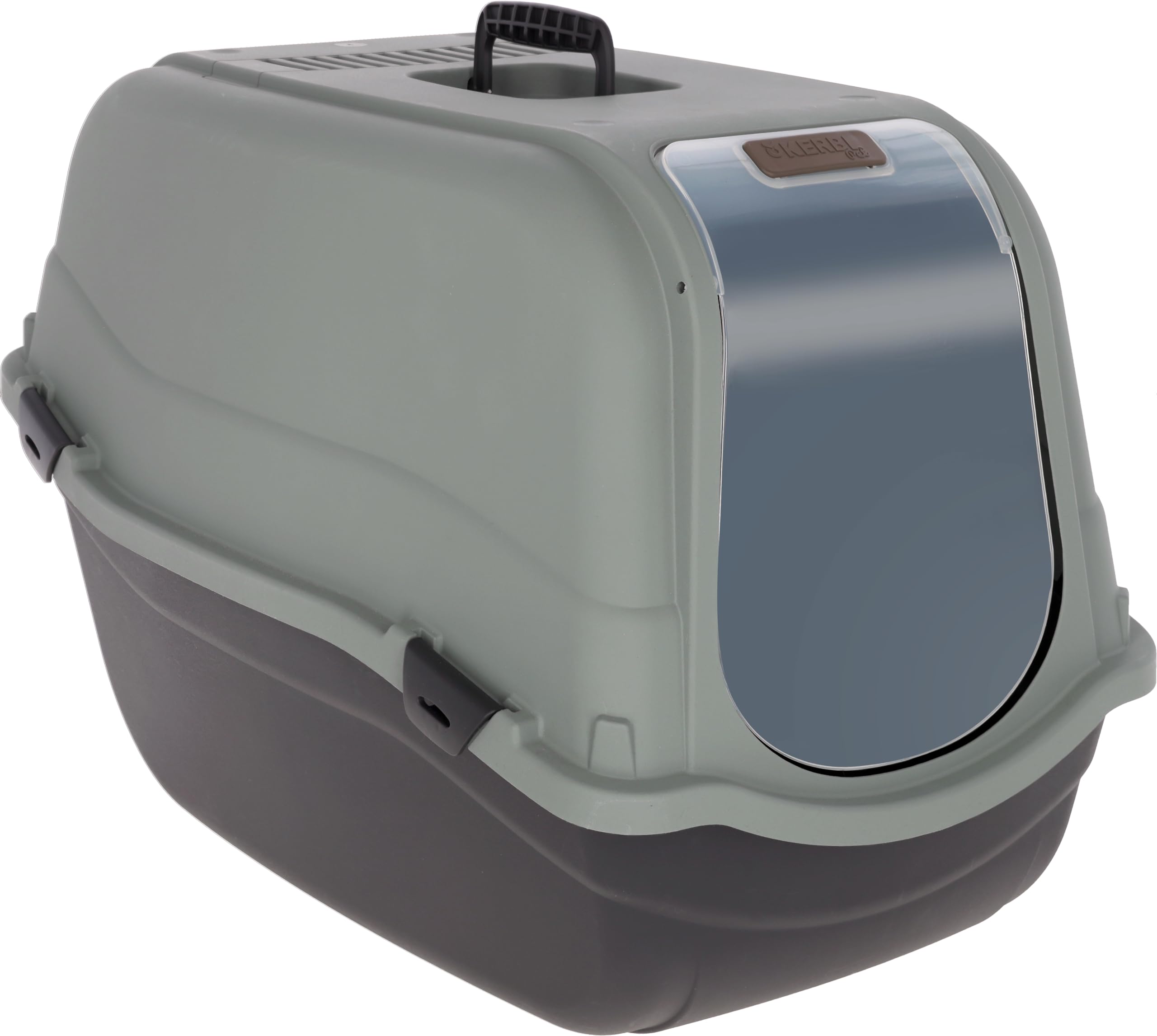 kerbl-pet-bac-liti-re-emma-eco-65x44x46cm-noir-vert-gris-plastique-recycl image 1