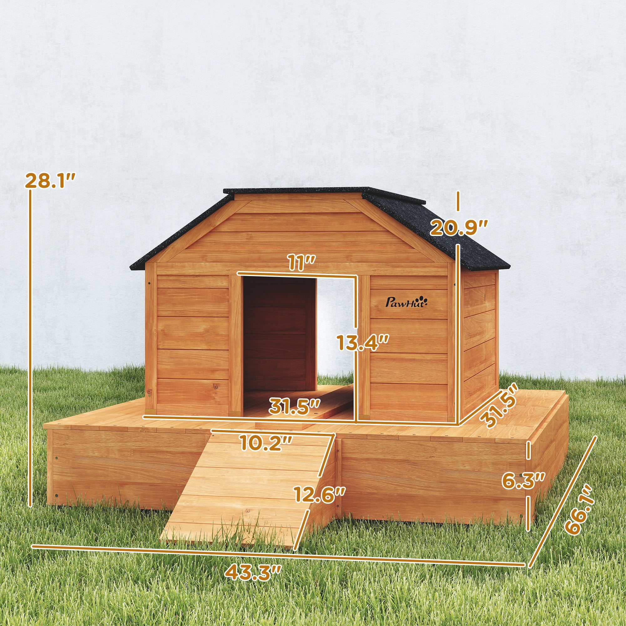 pawhut-maison-flottante-pour-canards-toit-asphalte-waterproof-orange-1-2-canards image 5