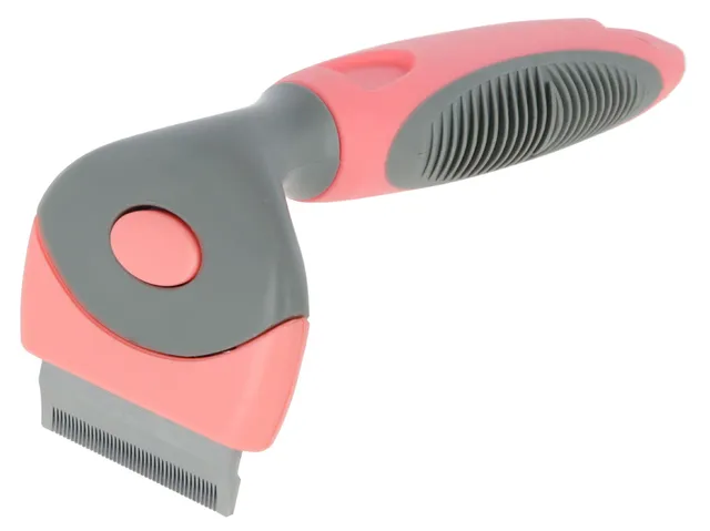 kerbl-pet-brosse-pour-pelage-corail-gris-15-x-4-5-cm image 1