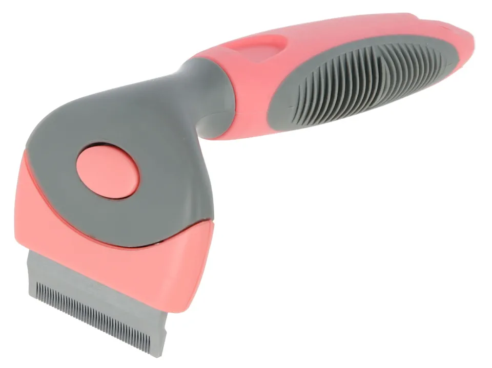 kerbl-pet-brosse-pour-pelage-corail-gris-15-x-4-5-cm image 1
