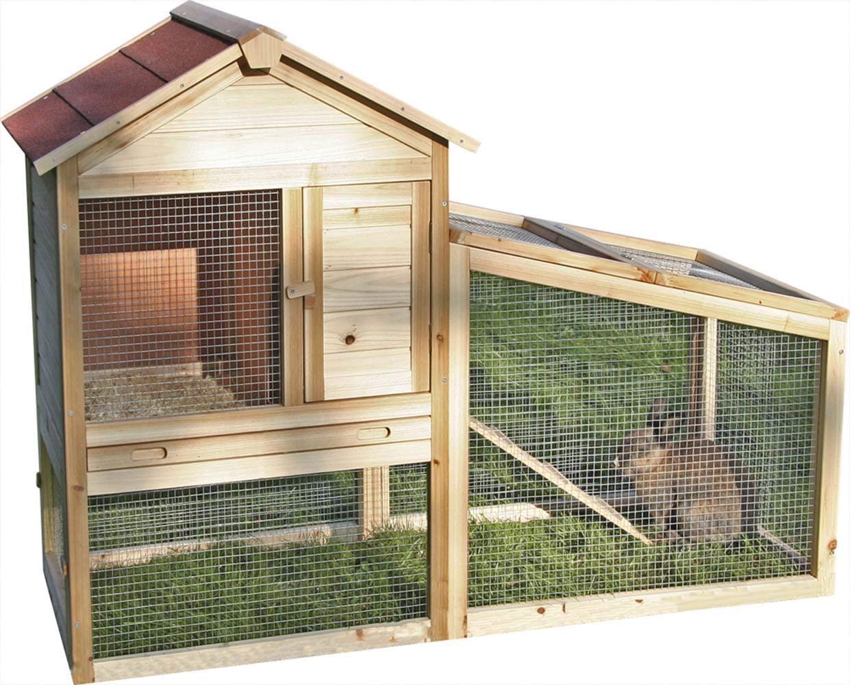 kerbl-freetime-abri-pour-rongeurs-140-x-65-x-100-cm-bois-toit-bitum image 1