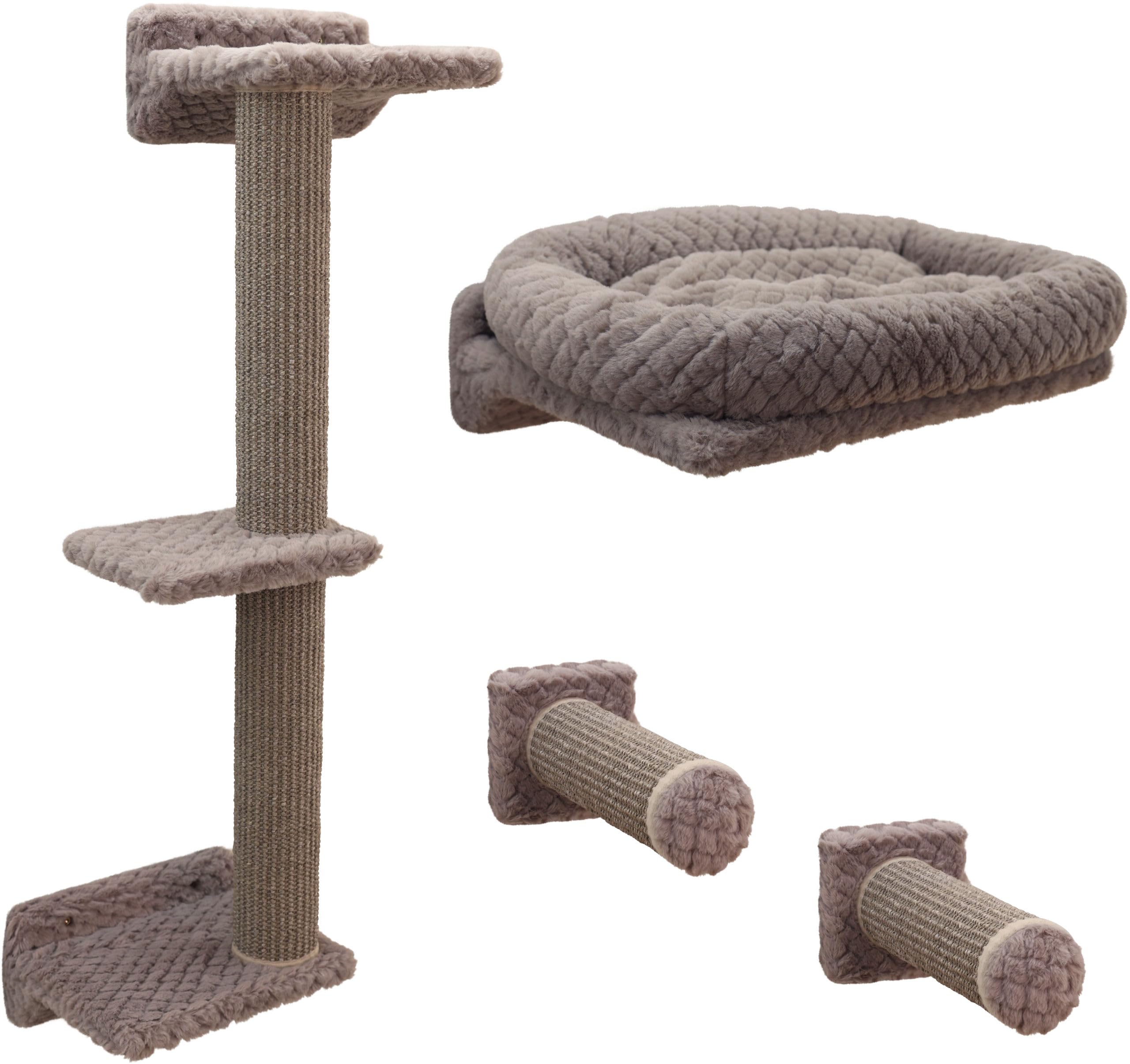 kerbl-pet-monte-alpi-mur-d-escalade-mural-pour-chat-taupe-8-parties-sisal-10-kg- image 1