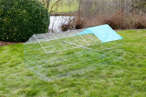 kerbl-enclos-ext-rieur-galvanis-180-x-90-x-75-cm-toit-pointu-avec-protection-sol image 6
