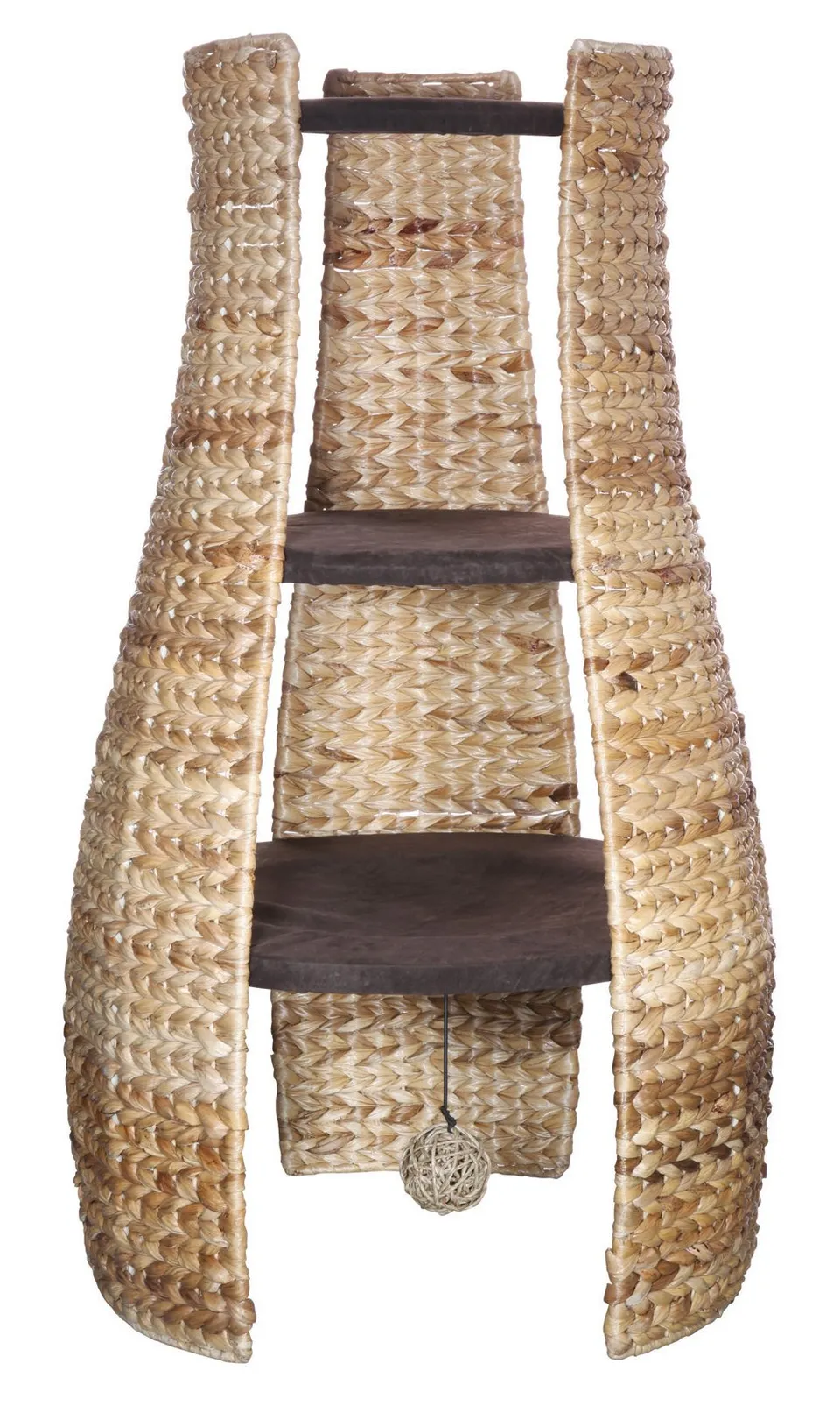 catit-hideaway-arbre-chat-3-tages-fibre-de-banane-87-x-58-cm-avec-hamac image 1