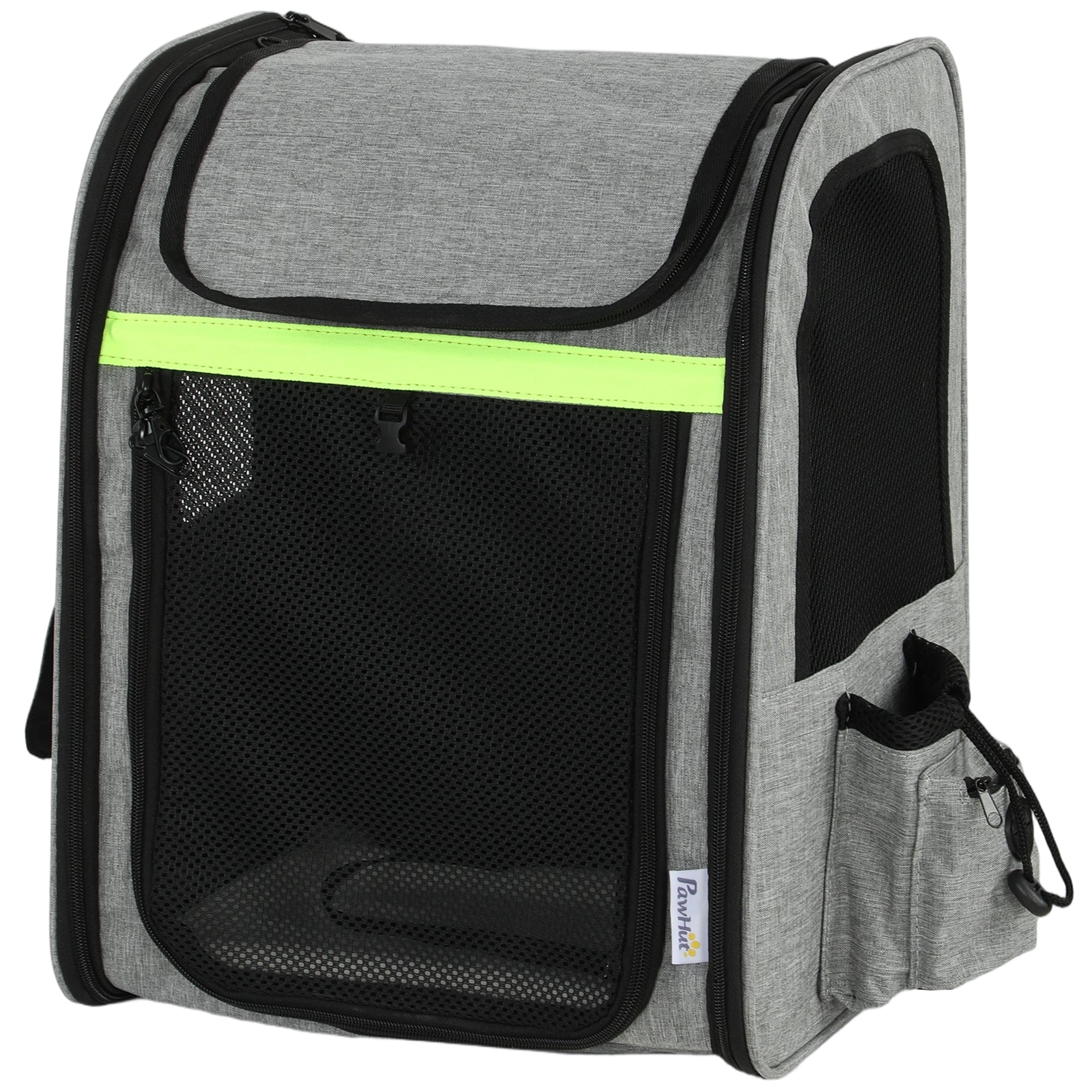 pawhut-sac-de-transport-extensible-avec-bandes-r-fl-chissantes-gris-clair image 2