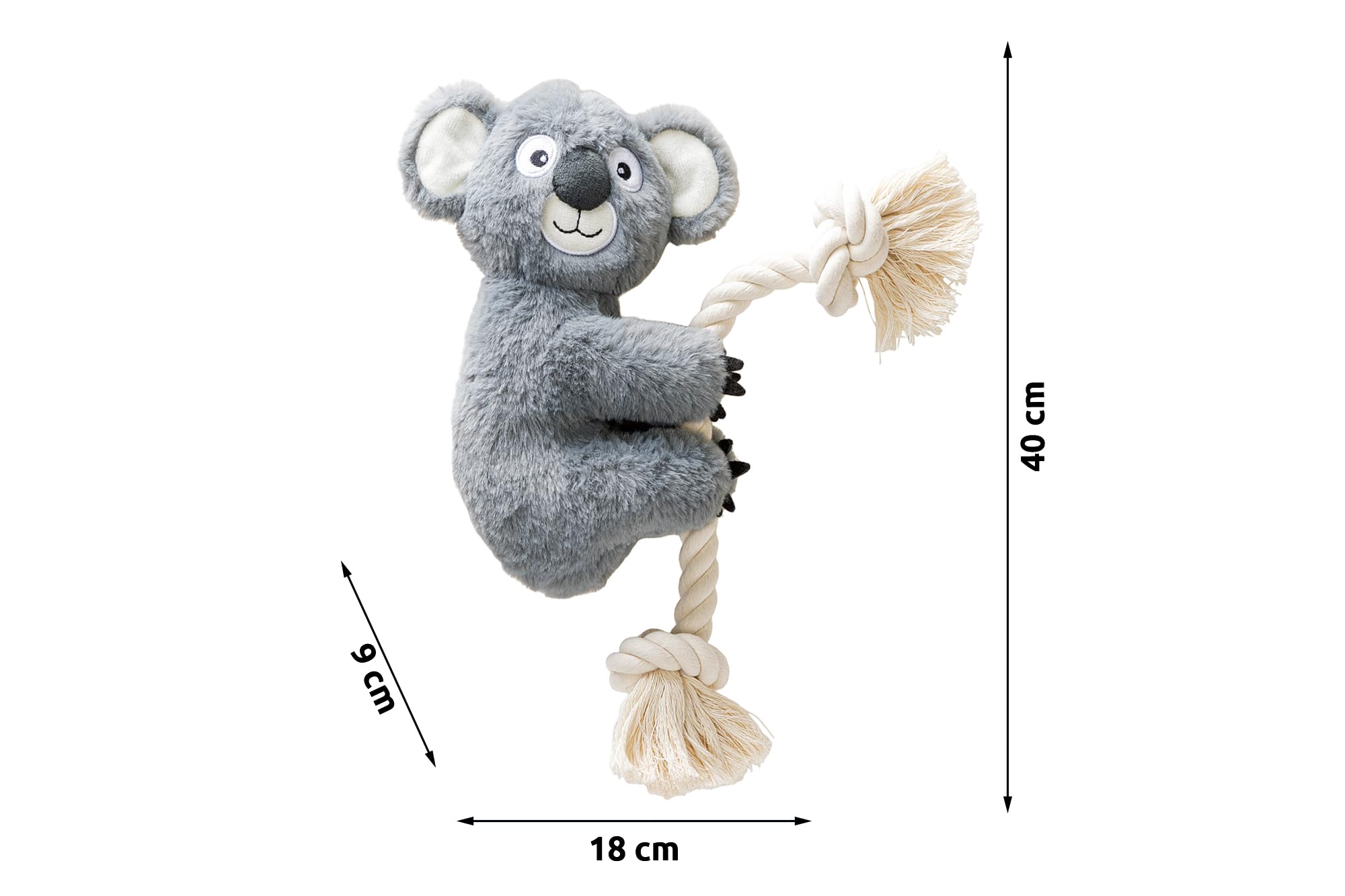 karlie-escalade-koala-jouet-en-peluche-pour-chien-gris-40-x-18-cm image 3