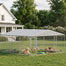 pawhut-chenil-ext-rieur-13-x-13-x-6-5-ft-avec-toit-tanche-et-double-verrou-argen image 3