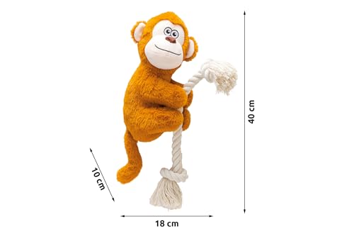 karlie-singe-d-escalade-en-peluche-pour-chien-marron-40-x-18-cm-avec-corde-et-co image 6