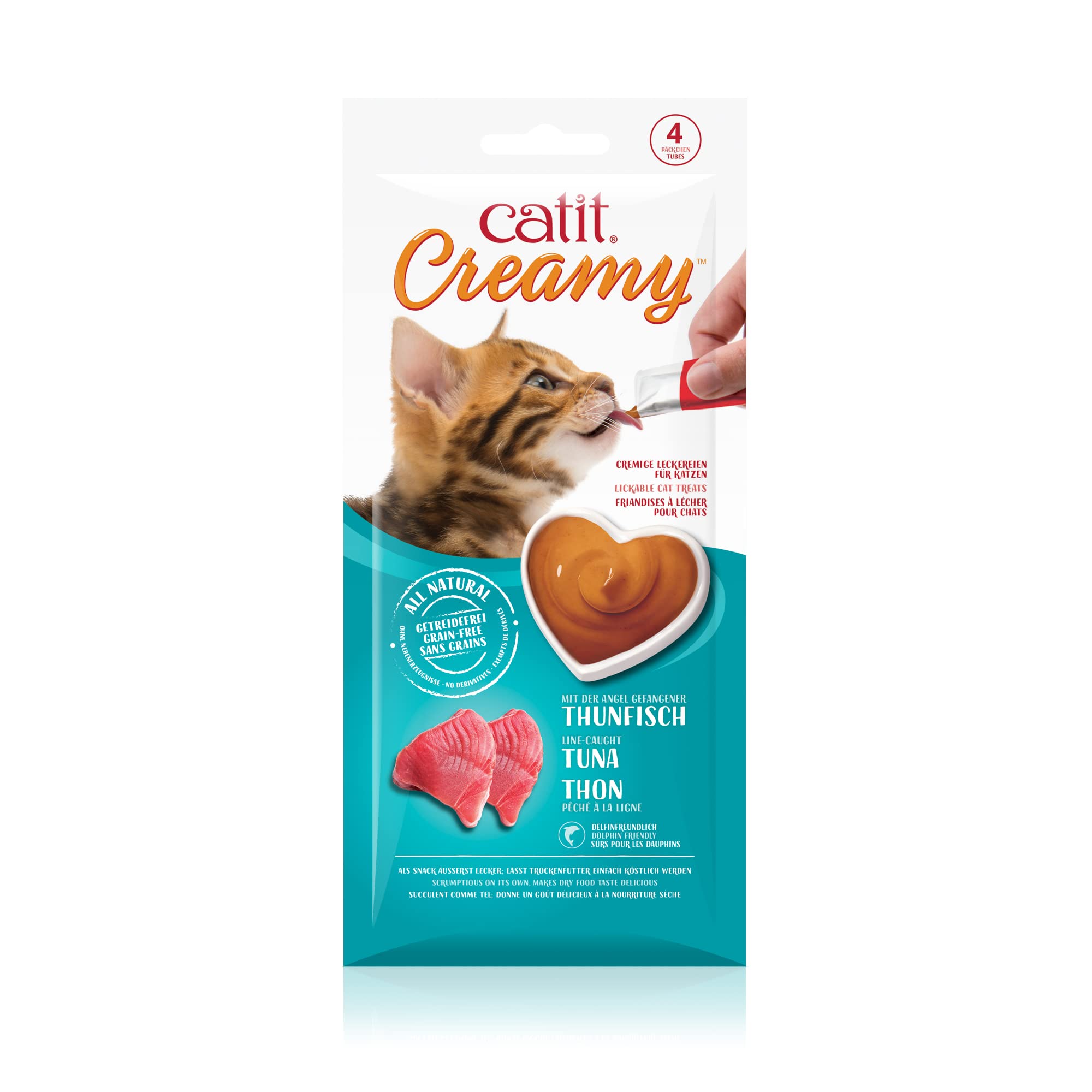 catit-creamy-au-thon-lot-de-4-friandises-l-cher-pour-chat-sans-c-r-ales-la-tauri image 1