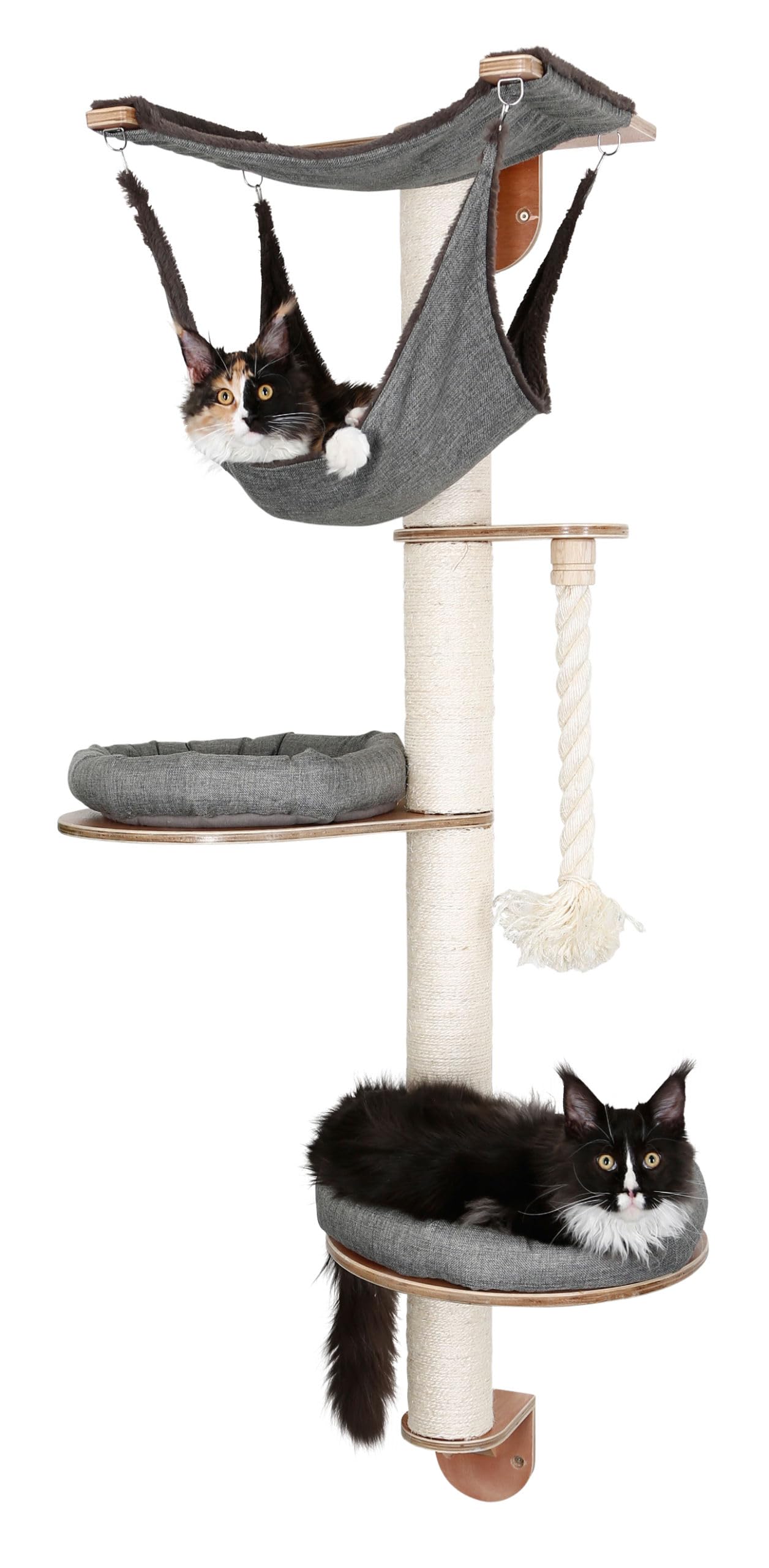 kerbl-dolomit-2-0-tofana-81545-arbre-chat-mural-gris-160-cm image 2