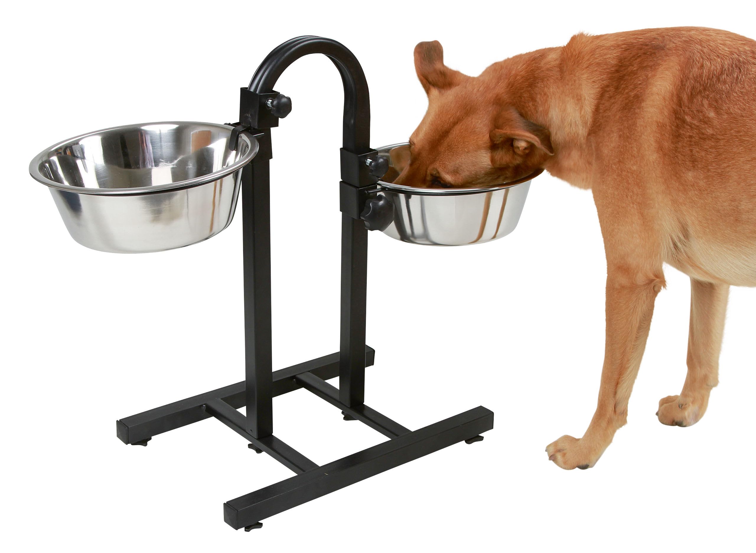 kerbl-bar-aliments-deluxe-pour-chien-2-x-2800-ml-hauteur-r-glable-52-cm-inox image 2
