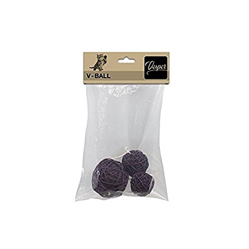 catit-vesper-rotin-lot-de-3-boules-de-fil-marron-5-6-8-cm image 2