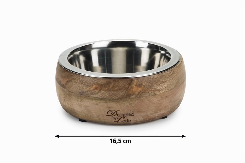 karlie-lotte-mandira-gamelle-bois-avec-2-bols-inox-marron image 3