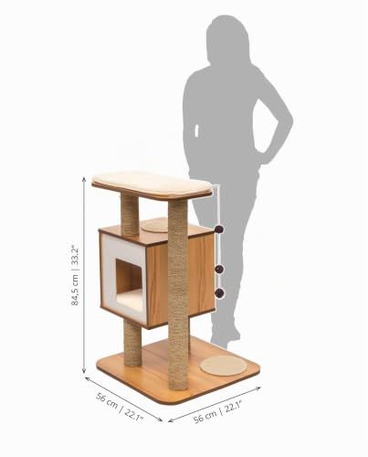 catit-vesper-base-52042-arbre-chat-cube-noyer-avec-griffoirs image 5