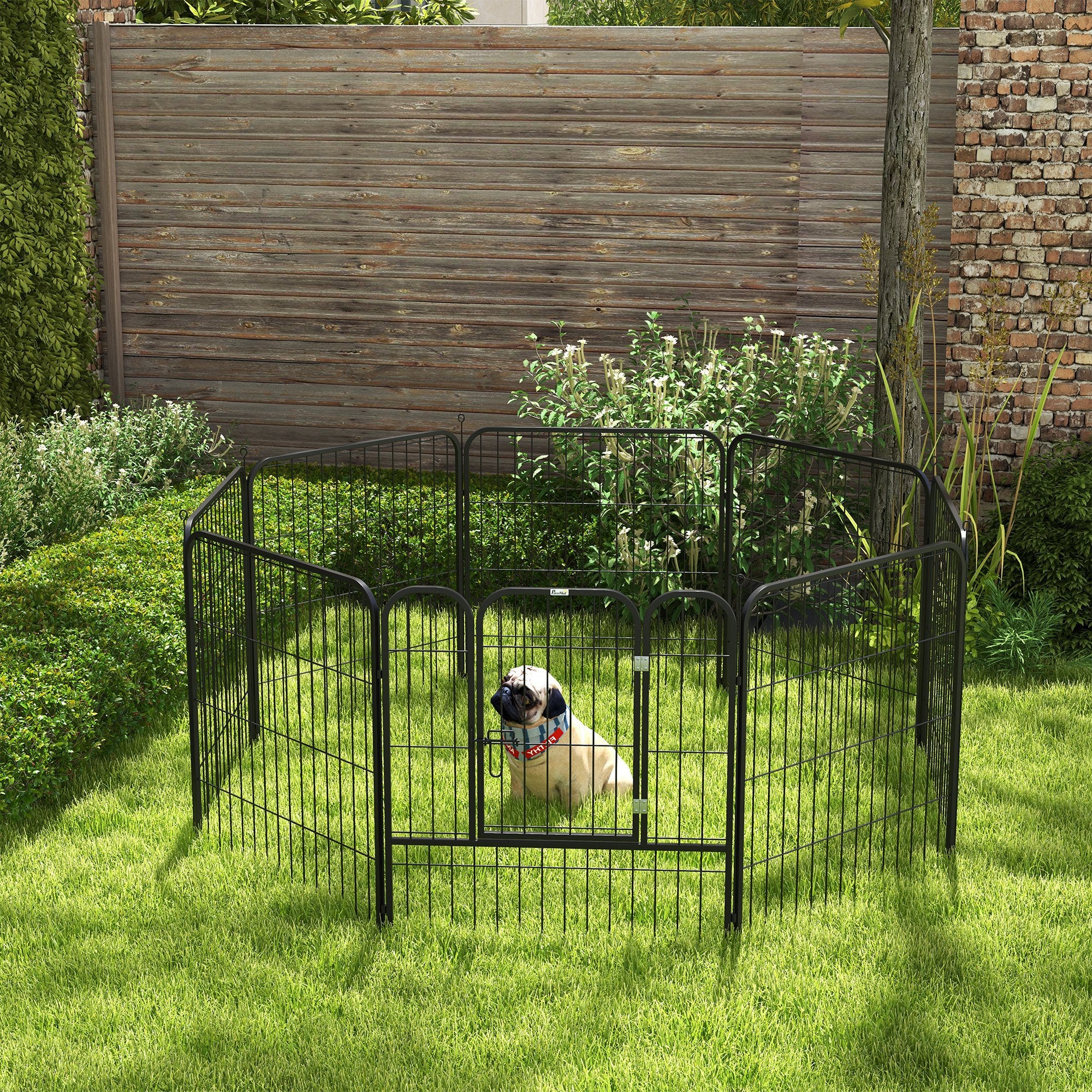 pawhut-parc-pour-chiens-8-panneaux-80-cm-enclos-modulable-int-rieur-ext-rieur image 3